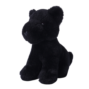 Anjing hitam boneka hewan mewah bayi mainan lembut anjing mewah untuk anak-anak mainan kustom boneka anjing untuk hadiah bayi