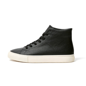 Fabricant de baskets montantes décontractées en cuir noir pour hommes, avec logo personnalisé, pour créateurs de mode - Product Image 2