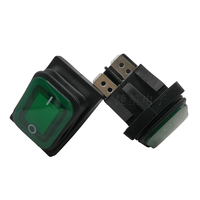 Interrupteur à bascule carré étanche JEC 16A 250V AC pour appareils électriques ou équipements médicaux ou voiture JS-608FAL-0-G/B-2-P1