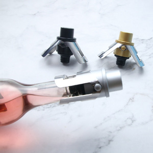 Metal Wine Stopper Black Silver Gold <b>Sealing</b> Bottle Stopper <b>Simple</b> Style - Product Image 2