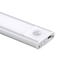 Lampu LED Sensor Gerak Dinding Portabel 20 Cm, Lampu Bawah Kabinet, Dapat Diredupkan, Ultra Tipis, Lampu Dapur LED