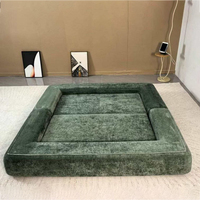 Canapé-lit sectionnel moderne pliable en tissu côtelé compressé avec rembourrage en éponge, pour hôtels et villas, emballage sous vide, vente en gros