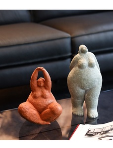 Estatua de Resina Abstracta de Hombre <span class=keywords><strong>Gordo</strong></span> con Logotipo Personalizado, Decoración para el Hogar de Halloween y Navidad, Diseño de Animal Pintado a Mano - Product Image 4