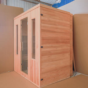 ICEMEND moderno 4-6 personas cicuta portátil cedro rojo infrarrojo lejano Sauna habitación interior bajo EMF calefacción para el hogar Spa relajación - Product Image 5