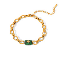 Bracelet chaîne et maillons en acier inoxydable plaqué or 18 carats, forme cœur, tendance, pour femme, luxe léger, haute qualité, fait main, anniversaire