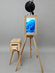 Support en bois double face de 18.5 pouces en chêne, adapté aux appareils photo reflex numériques iPad et aux boîtiers de cabine photo à écran tactile de Smartphone - Product Image 4