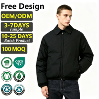 Veste d'hiver matelassée noire de haute qualité pour homme, coupe oversize, style bomber décontracté, manteau chaud et épais, fermeture éclair, streetwear, vêtement d'extérieur