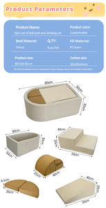 Vente à chaud Ensemble de jeu en mousse souple personnalisé Blocs d'escalade de <span class=keywords><strong>piscine</strong></span> à balles d'intérieur en usine pour enfants Équipement de jeu de fosse à balles adapté aux bébés - Product Image 6