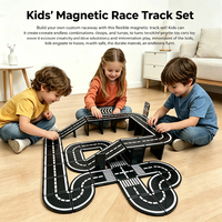 42 pièces, 7,5 cm, tuiles magnétiques en plastique, circuit de course, ensemble de blocs de construction de routes DIY, jouet éducatif STEM, certifié EN71, personnalisable pour