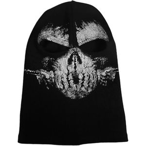 หน้ากากคลุมศีรษะแบบถักลายกะโหลก ป้องกันลม อุ่นสบาย เหมาะสำหรับเล่นสกี ใช้ได้ทั้งชายและหญิง ผลิตจากโพลีเอสเตอร์ พิมพ์ลายแบบซับลิเมชั่น - Product Image 3