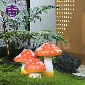 Luz decorativa LED 3D con forma de hongo, personalizada, impermeable IP65, de resina y fibra de vidrio, para jardín, césped, Navidad y festivales. - Product Image 3