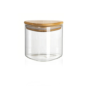 Organisateur de cuisine triangulaire pour sucre, sel, épices, herbes, aliments, grains de café, bocaux en verre avec couvercle en bambou hermétique, récipient - Product Image 5