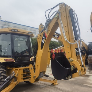 Chargeuse-pelleteuse CAT 428F d'occasion de bonne qualité, en bon état, 4x4, machine de construction multifonctionnelle, à vendre - Product Image 1
