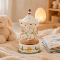 Boîte à musique en bois personnalisable avec logo, écologique, artisanale, pour la décoration de la maison, jouet pour bébé, cadeau