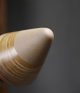 Mug à café créatif <span class=keywords><strong>en</strong></span> poterie rustique vintage avec base <span class=keywords><strong>en</strong></span> <span class=keywords><strong>bois</strong></span>, tasse à <span class=keywords><strong>latte</strong></span> art <span class=keywords><strong>en</strong></span> forme d'entonnoir, mug à eau pour la maison - Product Image 4