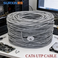 Kabel Ethernet CAT6 UTP FTP S/FTP CCA 24AWG 4 Twisted Pairs Berkinerja Tinggi 305M Box Indoor Outdoor dengan Selubung PVC