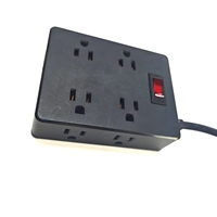 Multiprise rétractable 8 prises avec 4 ports USB, cordon d'extension enrouleur automatique de 2,5 m (8 pi), prise US 13A/125V, protection contre les surtensions