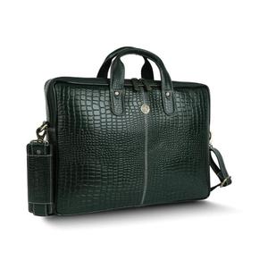 Sacoche pour ordinateur portable en cuir vert foncé 100% sacs en cuir véritable fabriqués à la main à vendre à bas prix Meilleure vente - Product Image 4