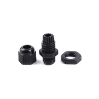 PG7 Noir 3-6.5mm Polyamide PA66 Compression Joint Contre-Écrou Réglable avec Rondelle Nylon Électrique Pasacables Presse-étoupe