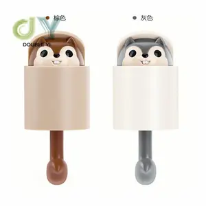 Cartoon Animal Creative Cute Squirrel Coat Rack Hanger Squirrel Clothes Shoes and Hat Hook Paste Wall Organizer Storage Rack