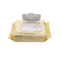 Lot de 60 lingettes humides pour bébé, grandes lingettes en tissu non tissé 20x14cm