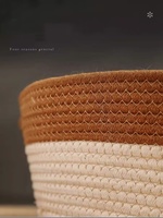 Tissé à la main solide motif coton corde chat lit naturel fait à la main pliable nid de couchage panier avec berceau jouant corde balle
