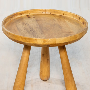 Mesa de Centro de Madera de Mango con Estructura de Hierro, Diseño Multifuncional Ecológico para Sala de Estar, Color Natural - Product Image 1