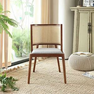 Wholesale lightweight luxury <b>dining</b> <b>chairs</b> with solid wood legs and leather cushions, suitable for hotel restaurants customized - Product Image 4