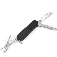 Couteau de poche multifonction en acier inoxydable, ciseaux, clé à ongles, pince, ouvre-bouteille, tournevis, pliable, pour extérieur, EDC