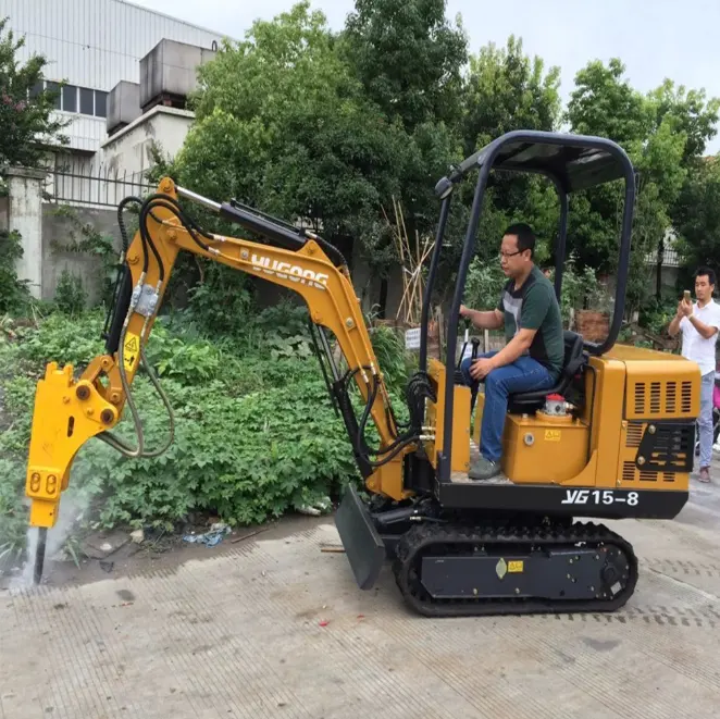 YUGONG YG15-8 Farm Machinery Small Ditch Digger Bucket Mini Crawler Excavator