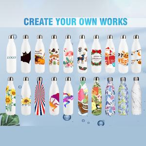 Bouteille d'eau <span class=keywords><strong>isotherme</strong></span> en acier inoxydable de forme cola, anti-fuite, 17 oz (500 ml), personnalisable, pour le sport, gourde Aqua Flask - Product Image 3