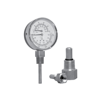 Différents types de thermomètres industriels avec laiton thermowell