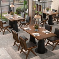 Ensemble de table et chaises en bois massif, moderne et durable, pour hôtel, projet hôtelier, fauteuils de loisirs, chaises de salle à manger