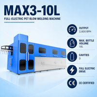 Machine de soufflage électrique à 3 cavités, conteneur de 10 L, 2600 Bph, entraînement servo PTO, production d'eau minérale et de jus, certifiée CE