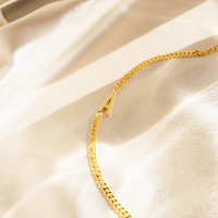 Bijoux design en acier inoxydable d'usine non ternir chaîne imprimée plaquée or 18 carats 316L collier avec nom et lettre personnalisés