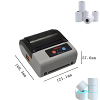 Mini-imprimante thermique sans fil portable 72 mm avec coupeur automatique, compatible avec les téléphones mobiles