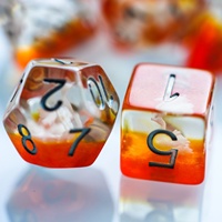 Pour Udixi ensemble de dés RPG Logo personnalisé de haute qualité résine polyédrique pour donjons et dragons-lac doré des cygnes