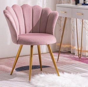 Modern Furniture New Design High Back <strong>Flower</strong> Shaped Leisure <strong>Arm</strong> <strong>Chair</strong> Fabric Dining <strong>Chair</strong> - Product Image 5