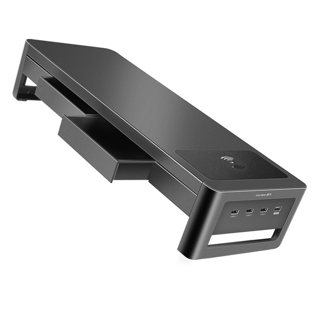 New Product with Wireless Charging Monitor Riser Storage Box Stand Elevated Monitor Stand Monitor USBHUB Riser Stand