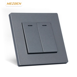 EU Standard <strong>2</strong> Gang 1 <strong>Way</strong> <strong>2</strong> <strong>Way</strong> Electric Power <strong>Push</strong> <strong>Button</strong> Wall Light <strong>Switch</strong> with LED Indicator in PC Panel 250V 10A - Product Image 6