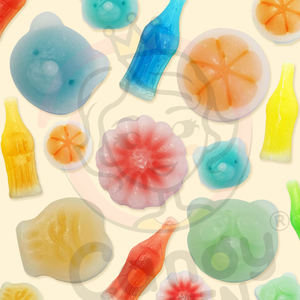 Bonbons en gros personnalisés CandyQueen : Bouteilles de cire comestibles Halal/Kosher fourrées à la confiture, en forme de dessin animé, snacks exotiques de qualité alimentaire - Product Image 5