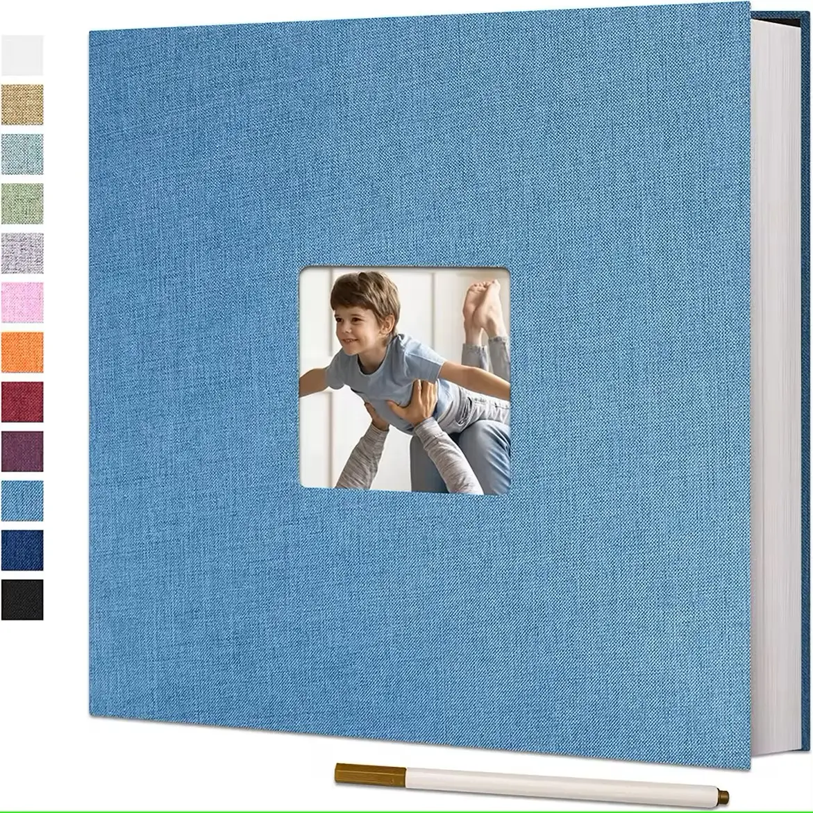Customized Linen Bound Photo Album 4x6 Wedding DIY Travel Collection Memory Journal Picture Album And Pen Gift Box