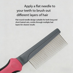 Pet Grooming Comb For Dogs And Cats Plastic <b>Silicone</b> Multifunctional Hair Removal Cleaning <b>Tool</b> - Product Image 3