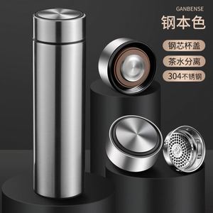 High Quality 304 Stainless Steel Water <b>Bottle</b> Double Wall Vacuum Cup Insulated Flask <b>Bottle</b> With Tea Infuser - Product Image 3