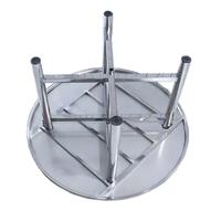 Table ronde portable et détachable en acier inoxydable, idéale pour les hôtels, les banquets et les événements