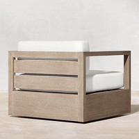 Nouveauté, canapé simple en bois massif, chaise longue pivotante en teck pour hôtels, patios, villas et arrière-cour-pour le salon