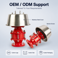ZHENXUAN ZXZGB-III Penutup Anti-Ledakan DN150 Flame Arrester untuk Penampungan Petrokimia untuk Suhu Normal/Rendah/Sedang