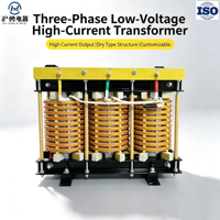 Transformateur triphasé basse tension haute intensité de type sec, transformateur industriel personnalisé pour la fusion et le chauffage