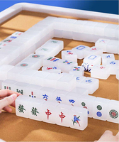 Tuiles de Mahjong en Acrylique Solide, Premium, Durables et Résistantes à l'Usure pour Jeu de Société à Domicile