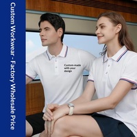 Camiseta polo personalizada para trabajo, camiseta de manga corta, camisa publicitaria corporativa, logotipo del equipo impreso, de secado rápido